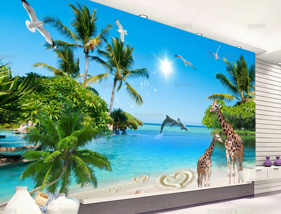 Papier peint intissé paysage vue mer poster géant mural salon chambre décoration 150x105