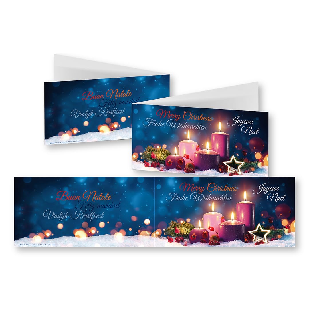 Edition Colibri Weihnachtskarten-Set – 10 Nostalgische Karten Mit Umschlägen, DIN Lang, Made In Germany, Nachhaltig