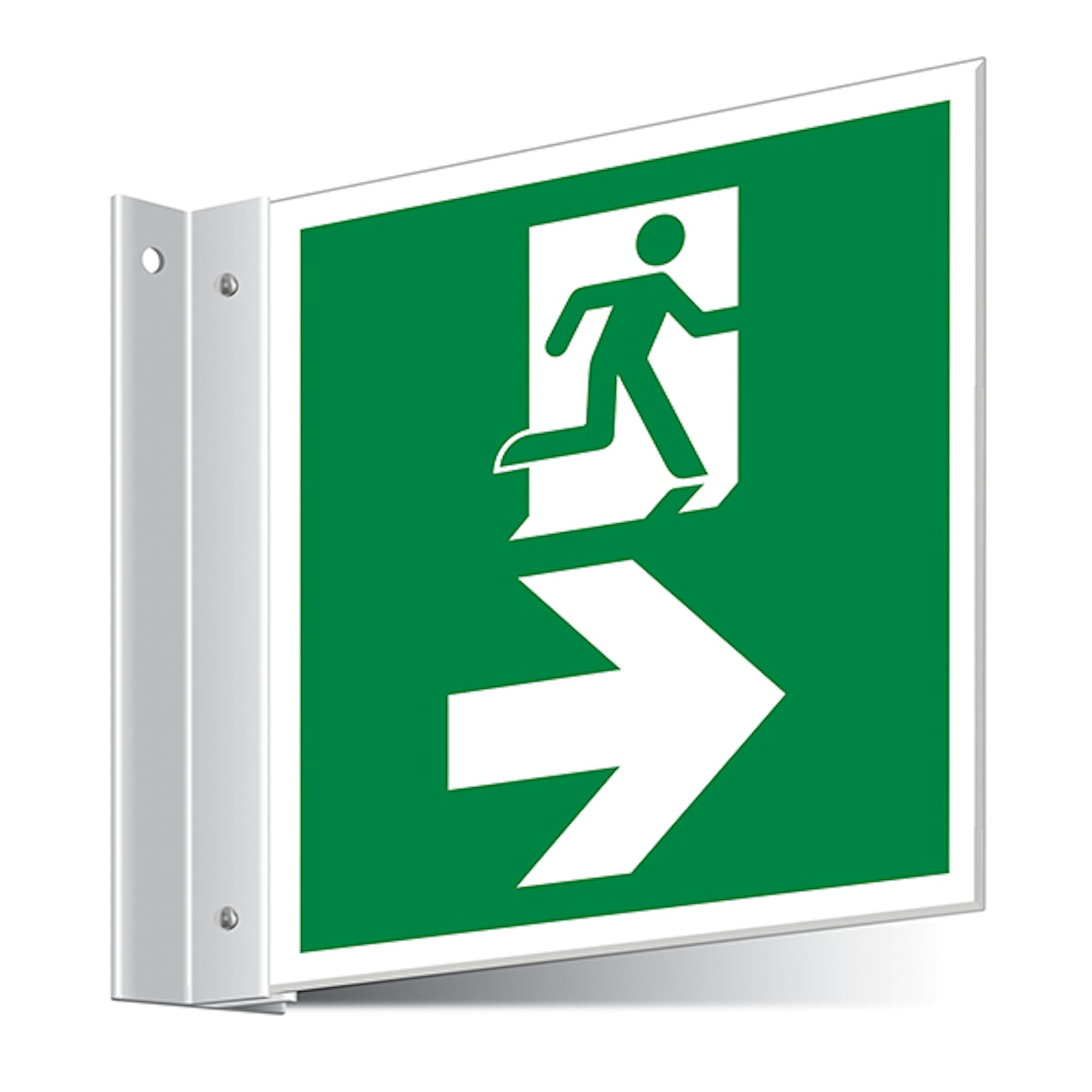 V Safety Fire Exit Right/Left Corridor Sign 150 x 150 mm - 3mm Indoor Palboard Safety Sign