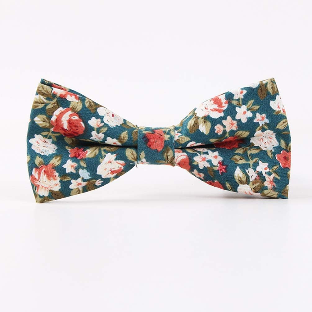 FEOYA Men's Cotton Ties Printed Floral Skinny Neckties