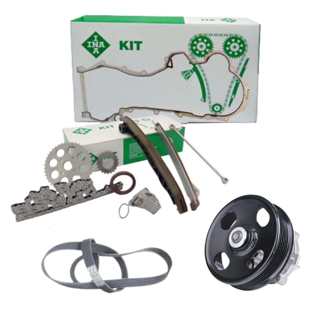 Kit Catena Distribuzione Compatibile con Fiat Punto 1.3 Multijet con Pompa e Cinghia Servizi