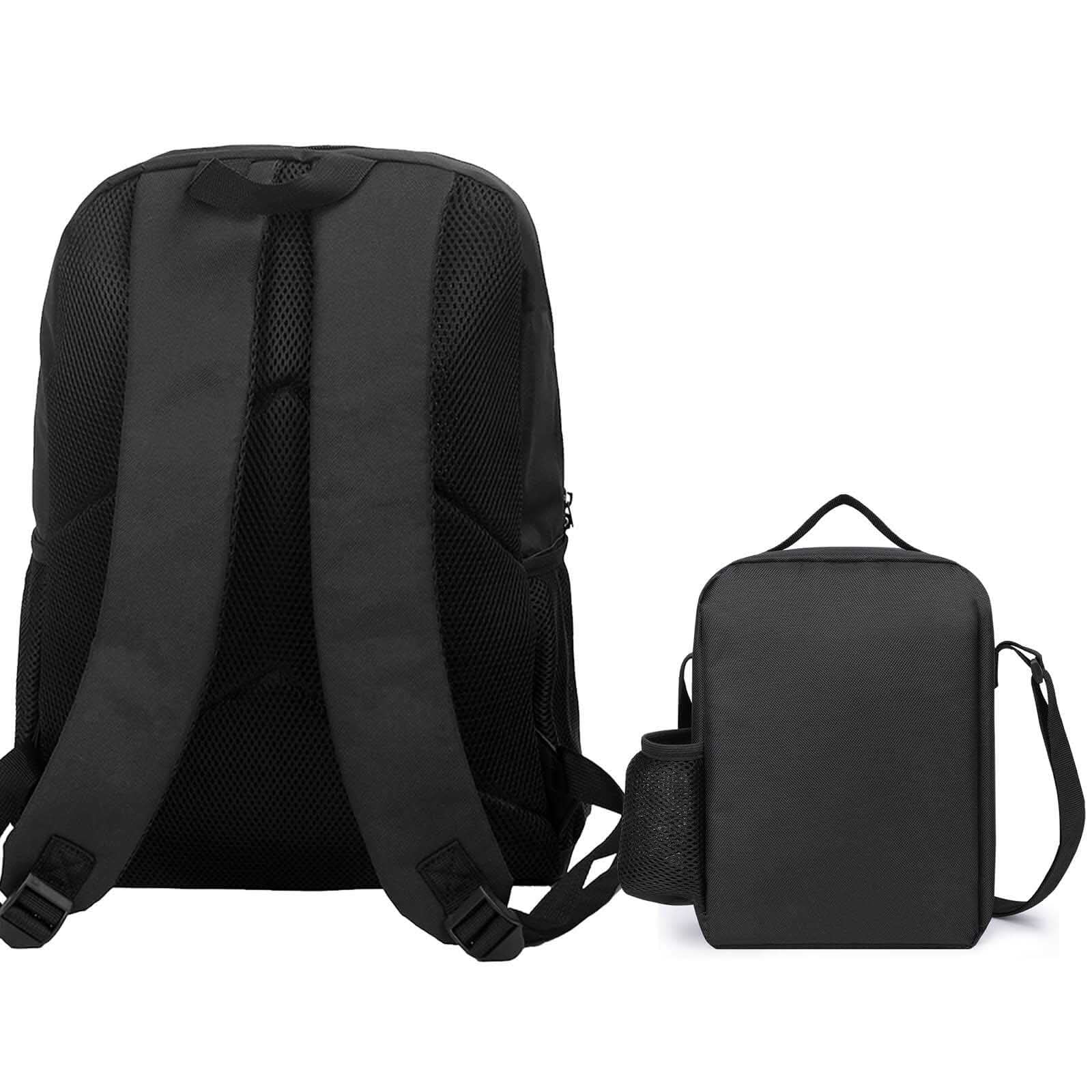 Mateju Stile Sfumato Zainetto Bambino, Ragazzi e Ragazze Zaino da Viaggio, con Portapranzo e Astuccio 3 in 1 Zaino Scuola, per Zaino Scuola Media Set (Blu-Giallo