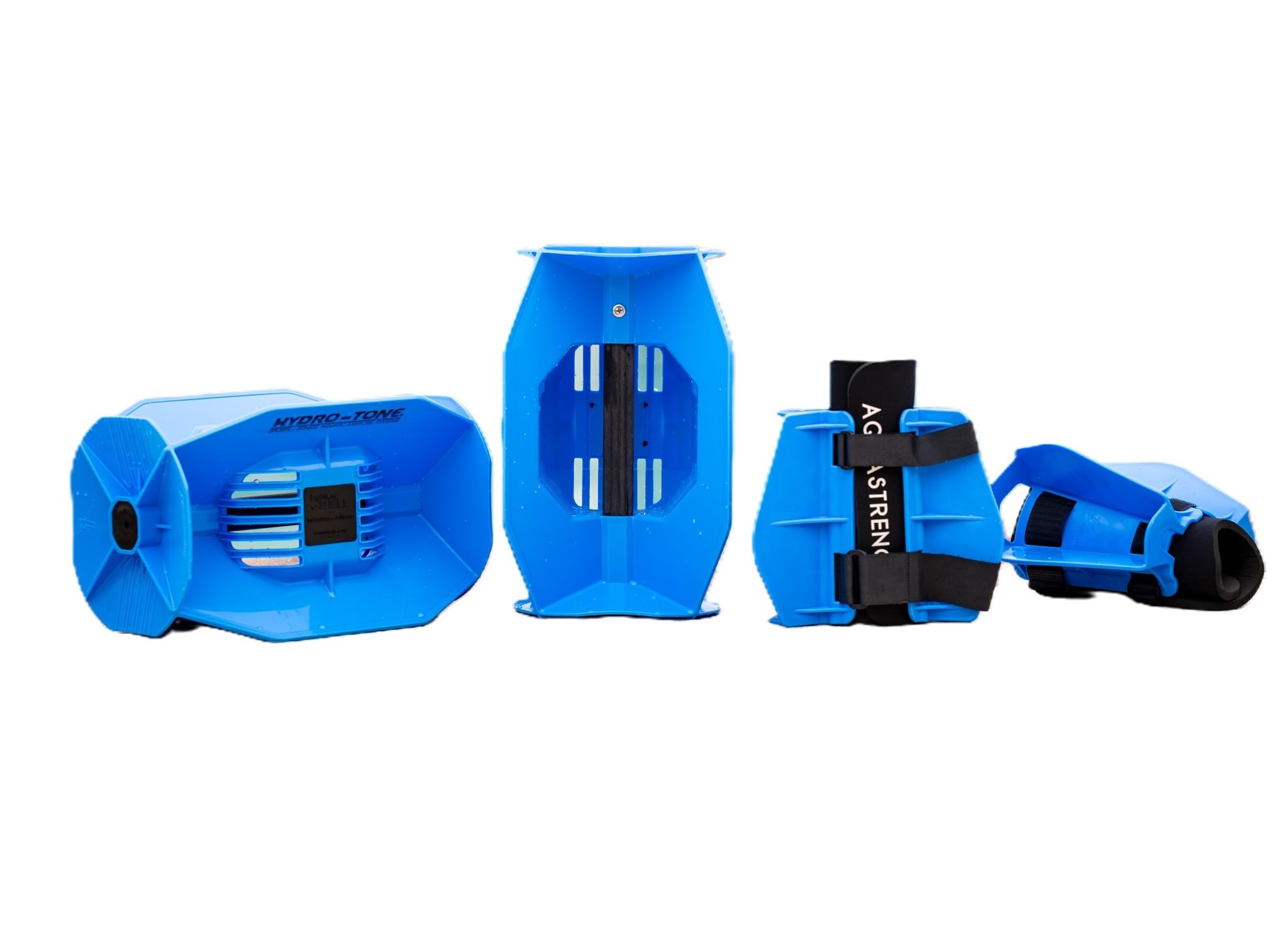 aquastrength hydro-tone total body pool exercise system | isokinetic functional water weights | build muscle - easy on joints | water aerobics | quick start guide (blue)