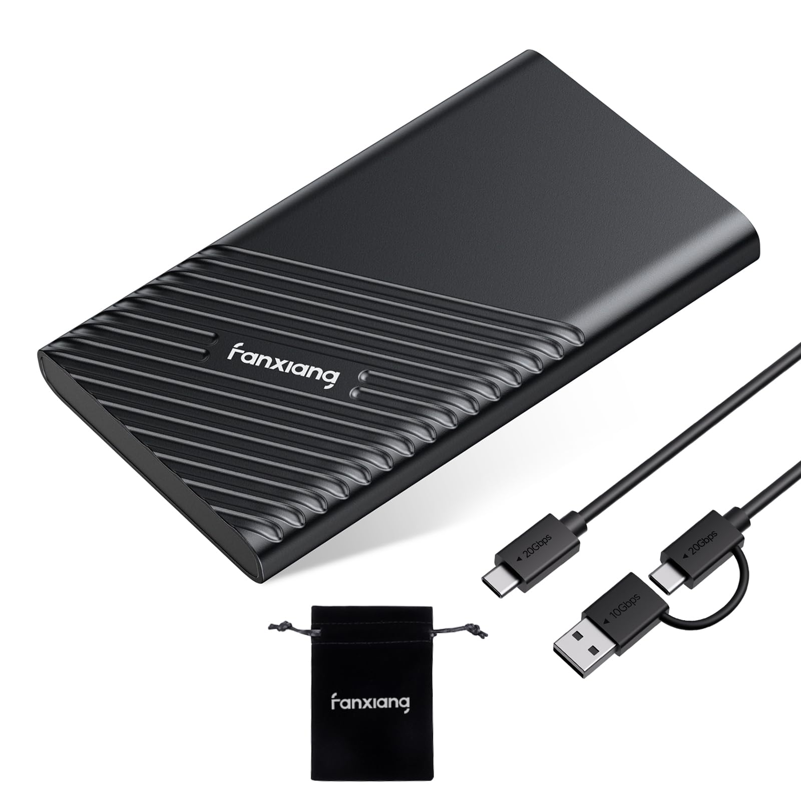 fanxiang 2 TB SSD Esterno Portatile, Fino a 2000 MB/s Lettura, USB C USB3.2 Gen2x2 PSSD, Unità a Stato Solido Esterne Compatibile con PC Desktop/Laptops/Smartphone