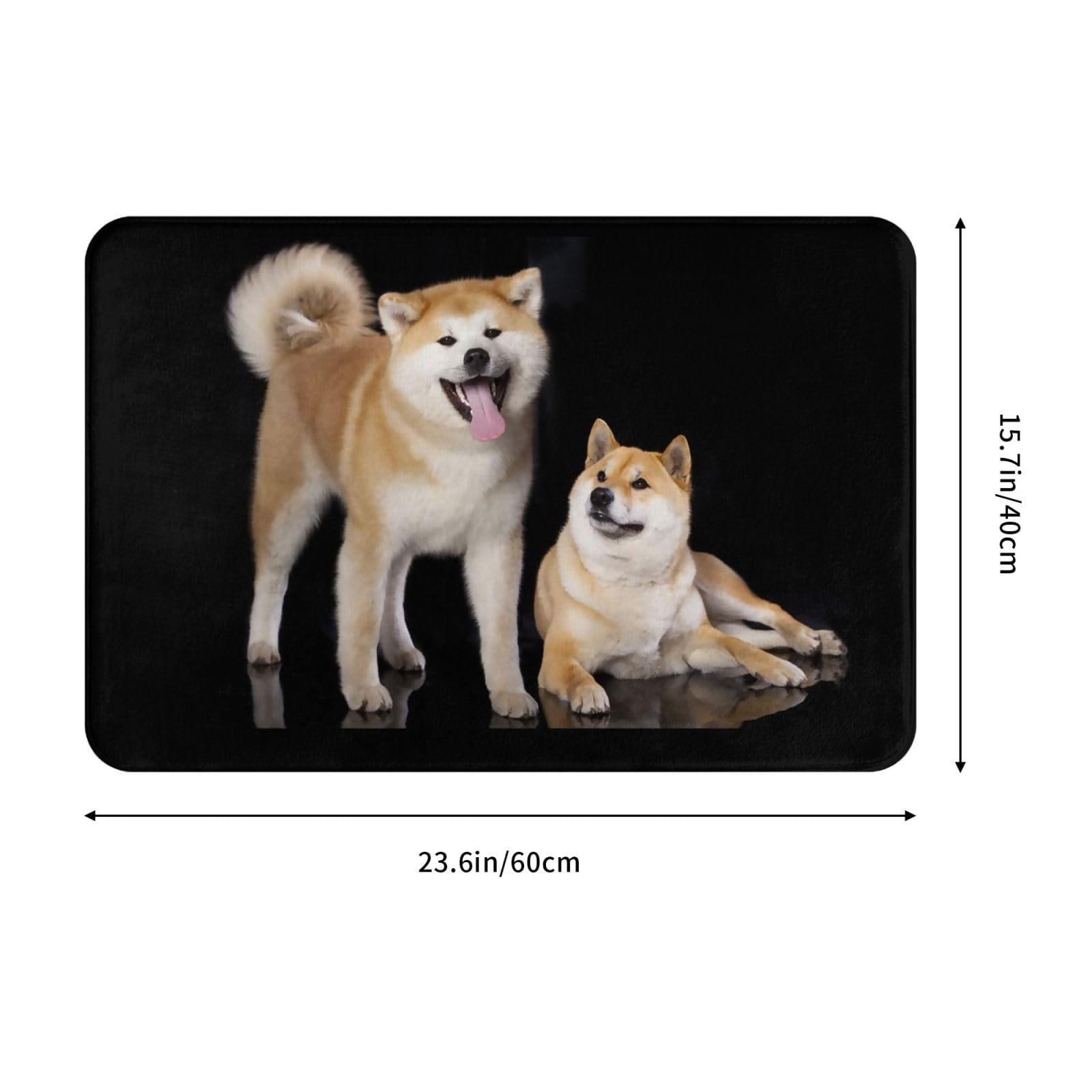 Amazon｜柴犬 秋田犬 犬柄 玄関マット 屋外 室内 足拭きマット
