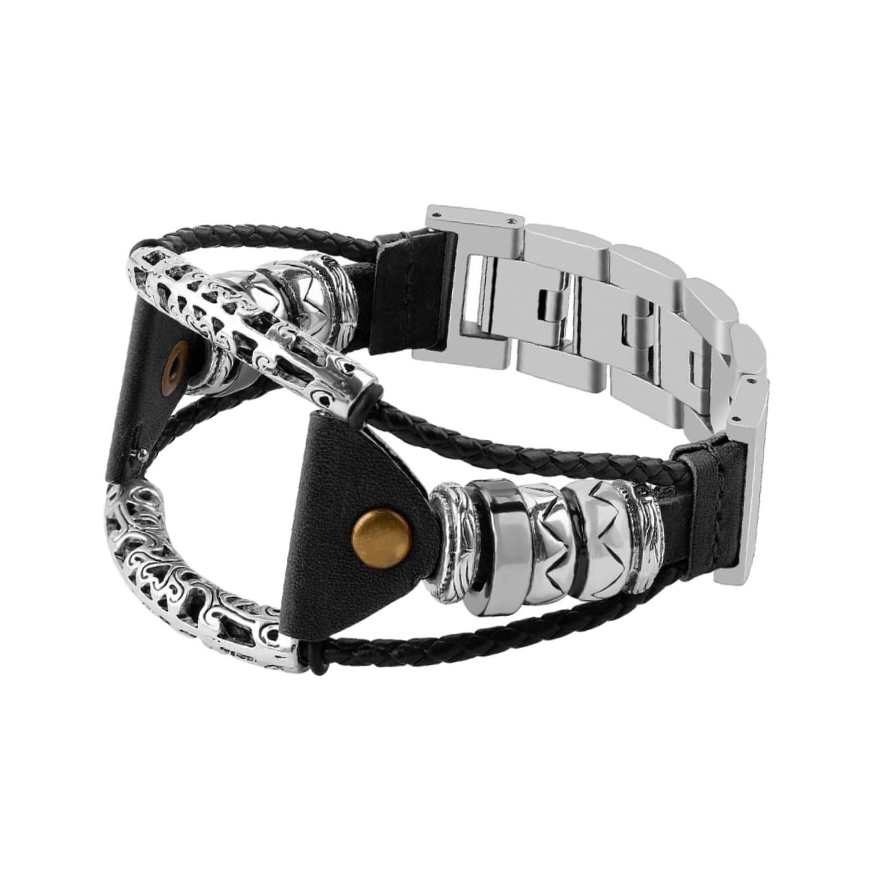 SHINEOFI 1 Pieza Correa de Reloj de Inoxidable para Diseño de Cadena Trenzada Banda de Reemplazo para Smartwatch y Profesional Compatible con Galaxy Watch
