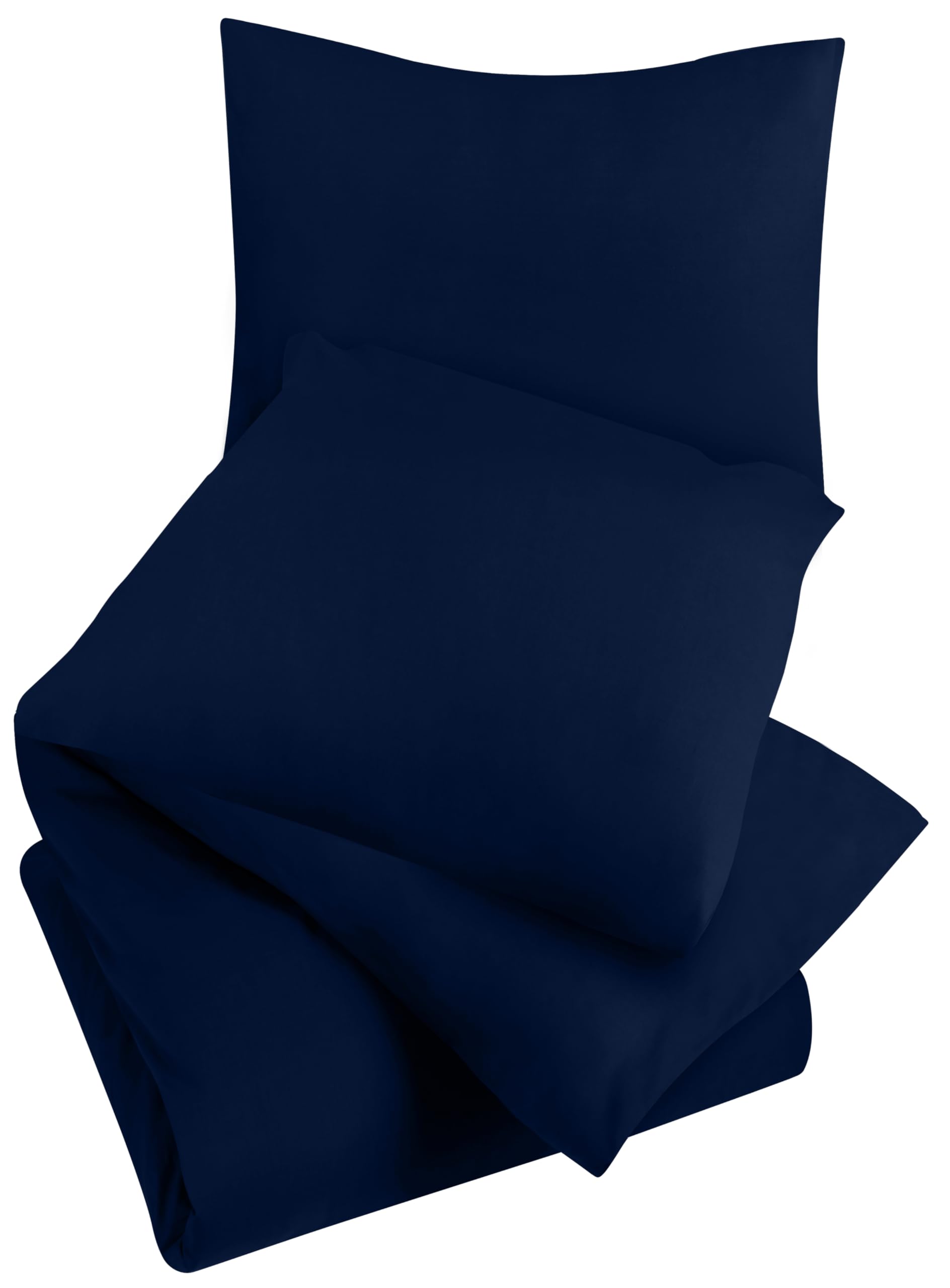 Utopia Bedding Copripiumino 155x220 - Microfibra Copripiumino 155x220cm + Federe 80x80cm - Blu Navy