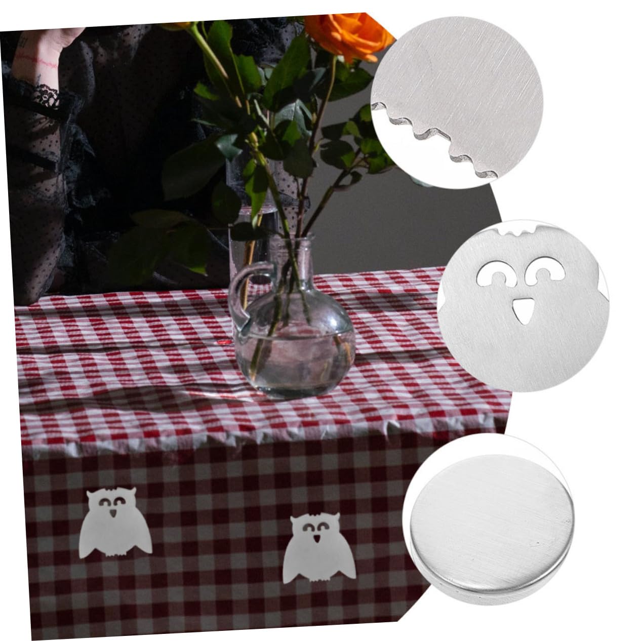 COLLBATH Windfeste Magnetische Tischdeckenclips aus Edelstahl Kompakt und Praktisch Silberfarbene Tischstoffgewichte für Outdoor Tischtücher
