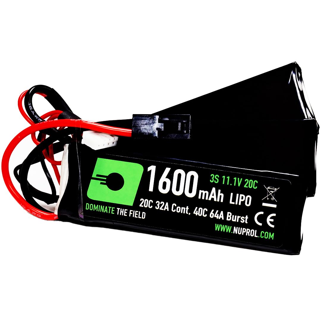 NUPROL Power - 11.1v LiPo 1600mAh 3S Mini Tamiya [Rate 20C @ 32A] [Burst 40C @ 64A] - Nunchuck