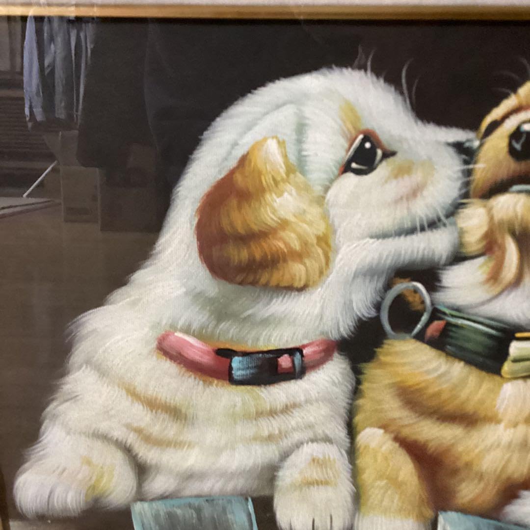 井上覚造　油彩画　セーヌの猫 井上覚造 油彩画 セーヌの猫 井上覚造 油彩画 セーヌの猫