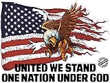 United We Stand One Nation Under God Decal 6'