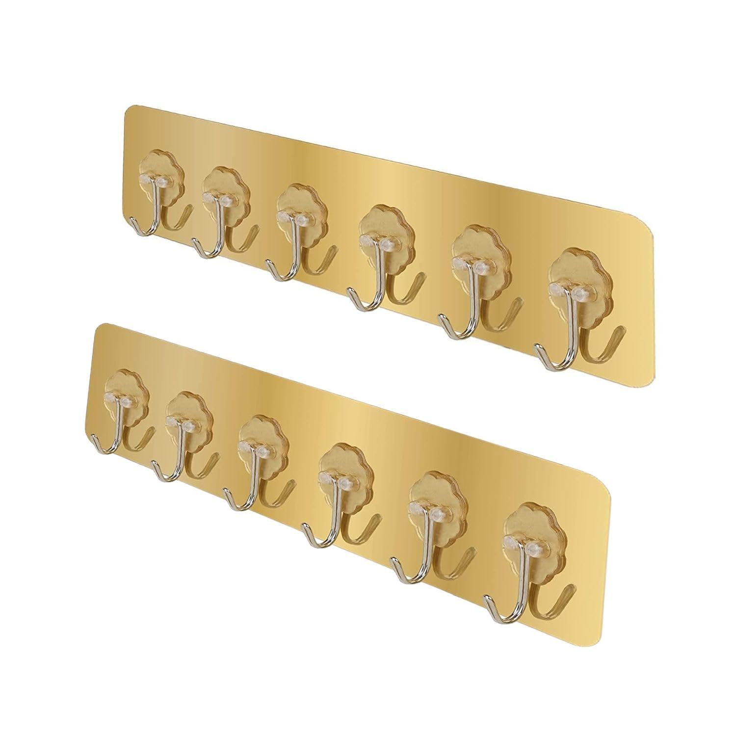 KBS Self Adhesive PVC Wall Hanger Hooks (Pack of -2) for Hanging Clothes,Photo Frame,Key Home Kitchen Tools Office Bathroom Bedroom Products Door Organizers Accessories Items