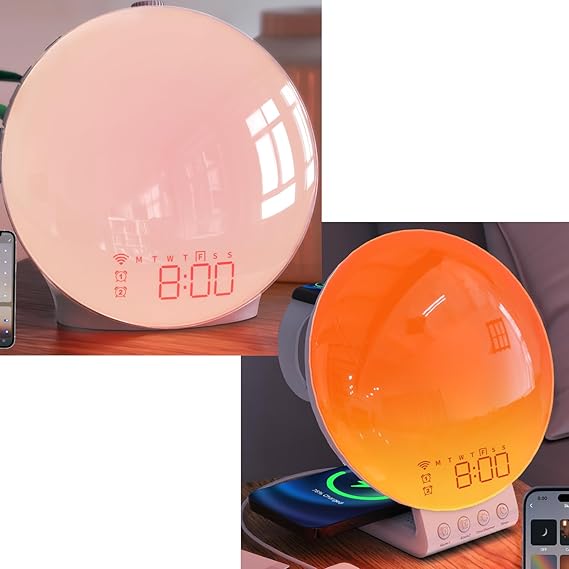 MOMILLA Smart Sunrise Alarm Clock with Alexa, App Control