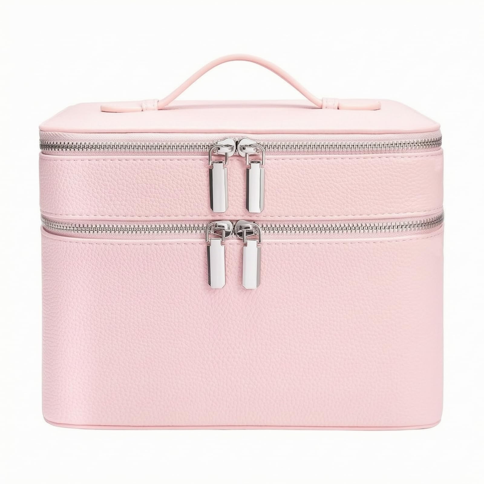 Bolsa Maquillaje Compacto | Estructurado, Bolsa Aseo con Asa, Práctica, para Viajes,