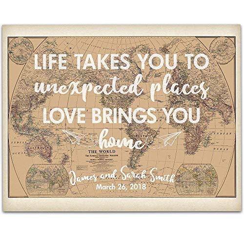 Personalized Wedding Gift Wall Decor - "Life Takes You to