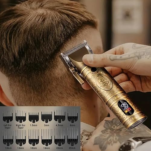 Miniatura 6 de Cortapelos para hombres, cortadora de pelo inalámbrica, máquina de corte de pelo recargable con pantalla LED
