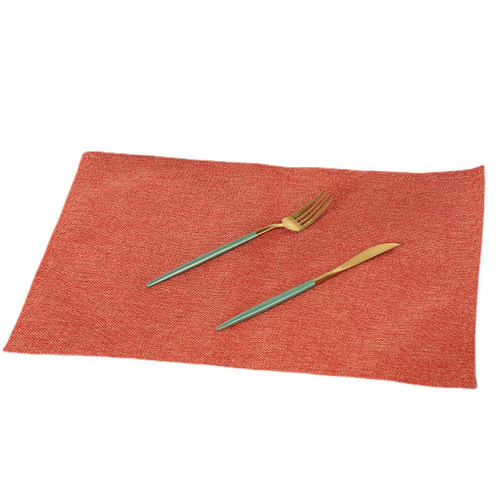Salvamanteles,Manteles Individuales para Mesa De Comedor, Manteles Individuales Naranjas Manteles Individuales De Lino De Algodón Mantel Individual Liso Casa De Campo Simple Mantel Individual Resis