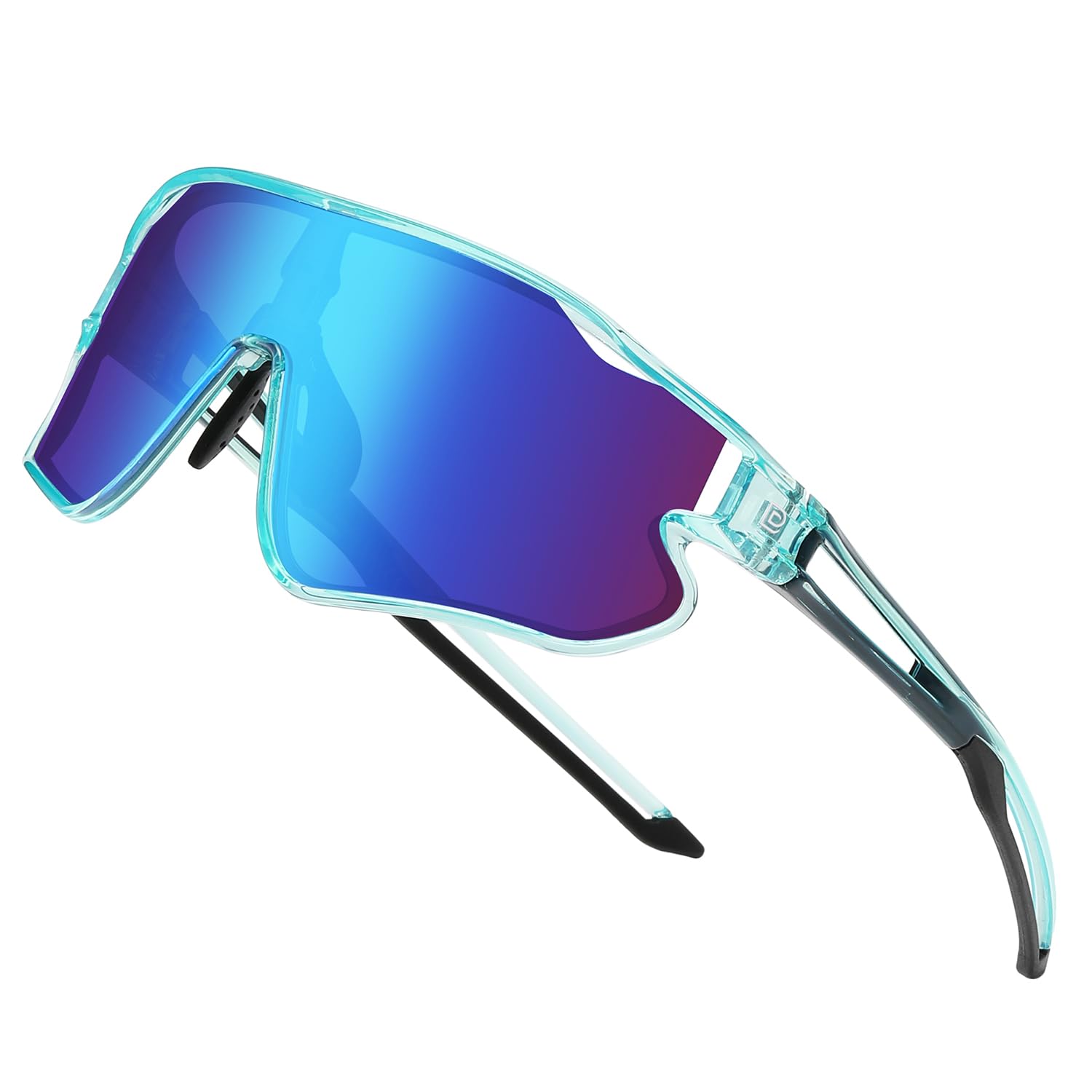 DUCO Kids Sunglasses Polarized UV Protection 400 - Kids Sports Sunglasses Boys with Lightweight TR90 Frame - Youth Baseball and Cycling Sun Glasses Blue Frame Revo Blue Lens for Boys & Girls - DK268 — image 1