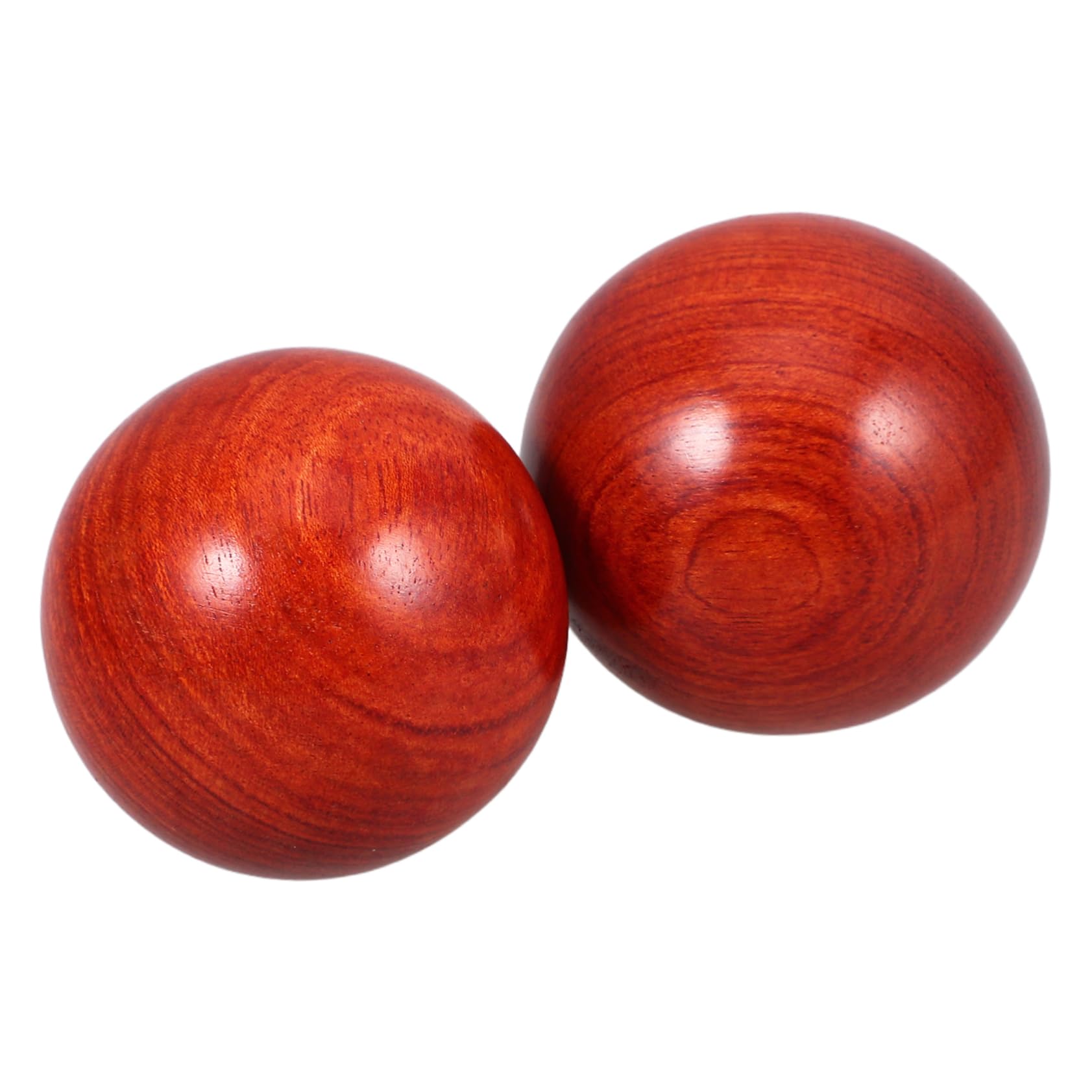 HAWILLOSCH Wooden Hand Exercise 2pcs Chinese Baoding Massage Handmade for Hand Wrist Body Relaxing Travel-Friendly