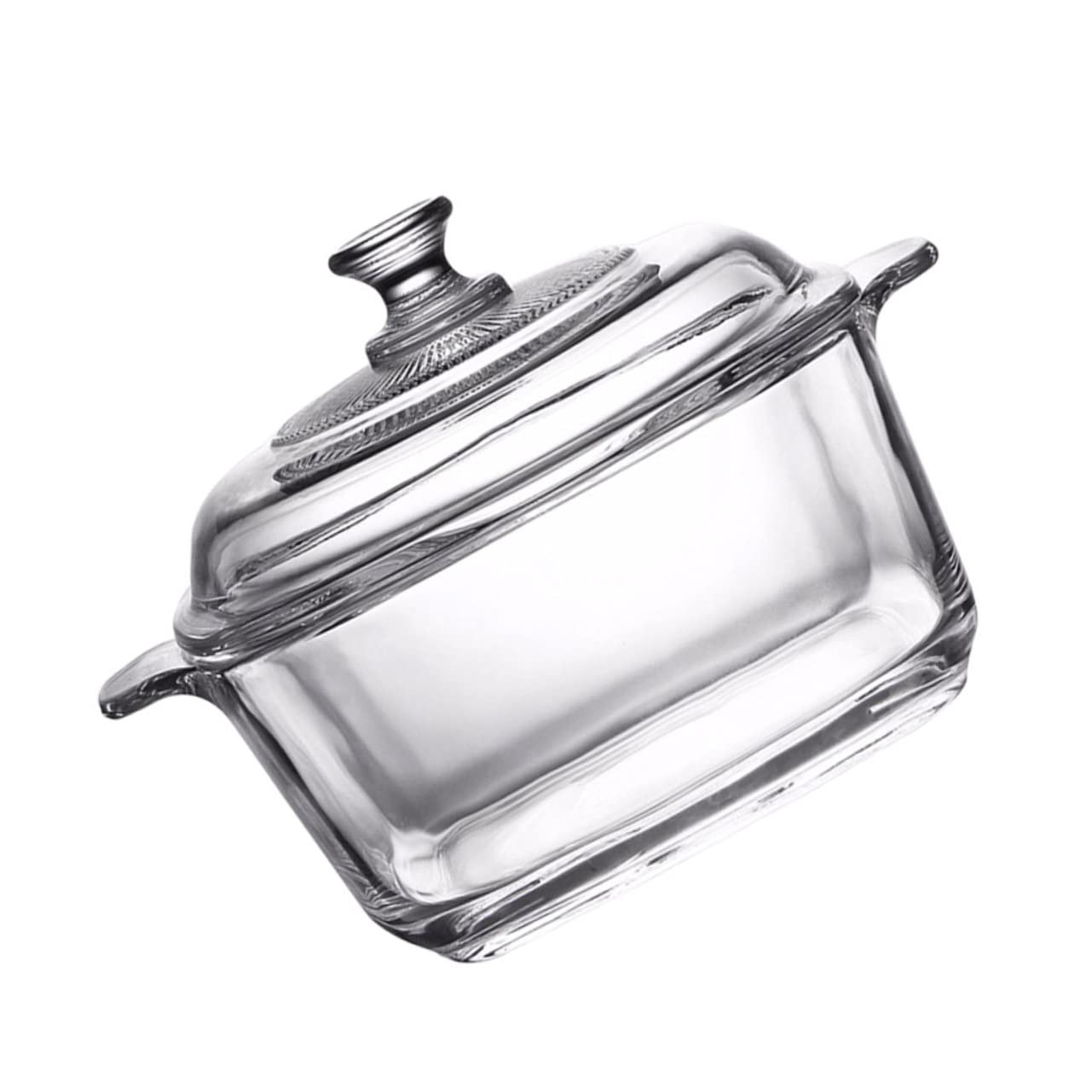 Tazón para Sopa de Vidrio Templado con Asas y Tapa, 1l