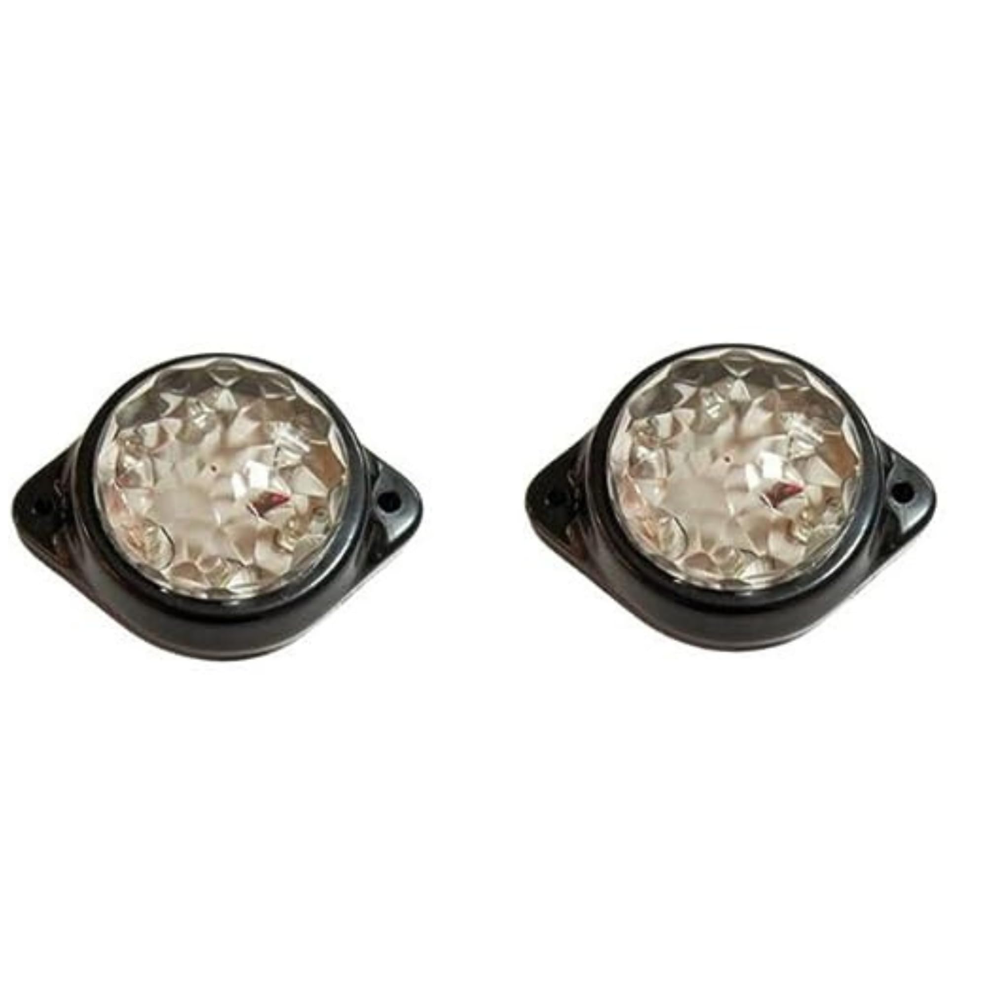 Lot de 10 feux de position latéraux arrière à LED transparents pour camions, remorques, marqueurs de cabine, marqueurs de camping-car, lumière LED mari