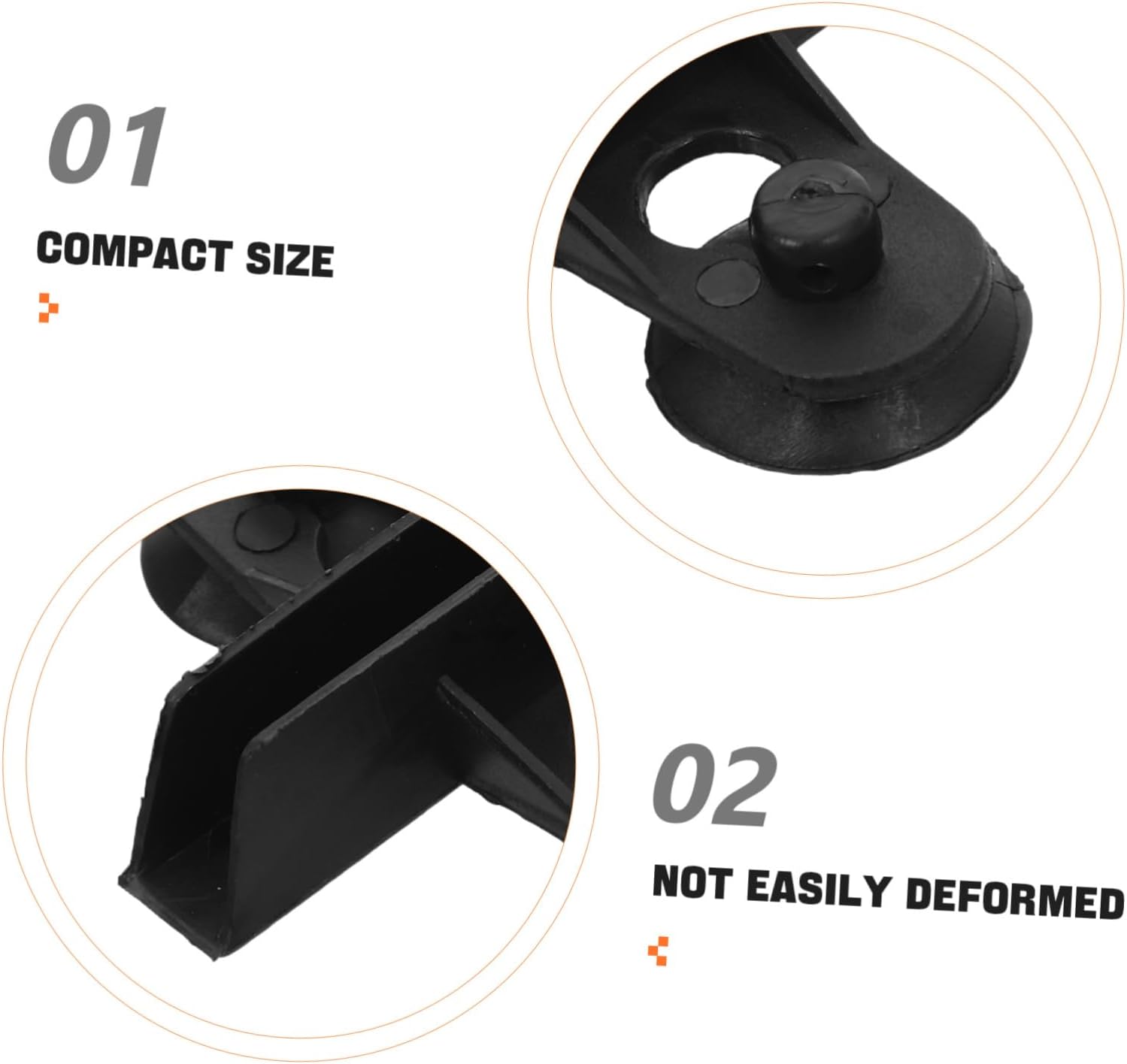 10pcs Aquarium Suction Cup Clips for Fish Tank Divider Durable Black Plastic Isolation Support Easy Install Slip Design for Secure Separation of Fish and Decor