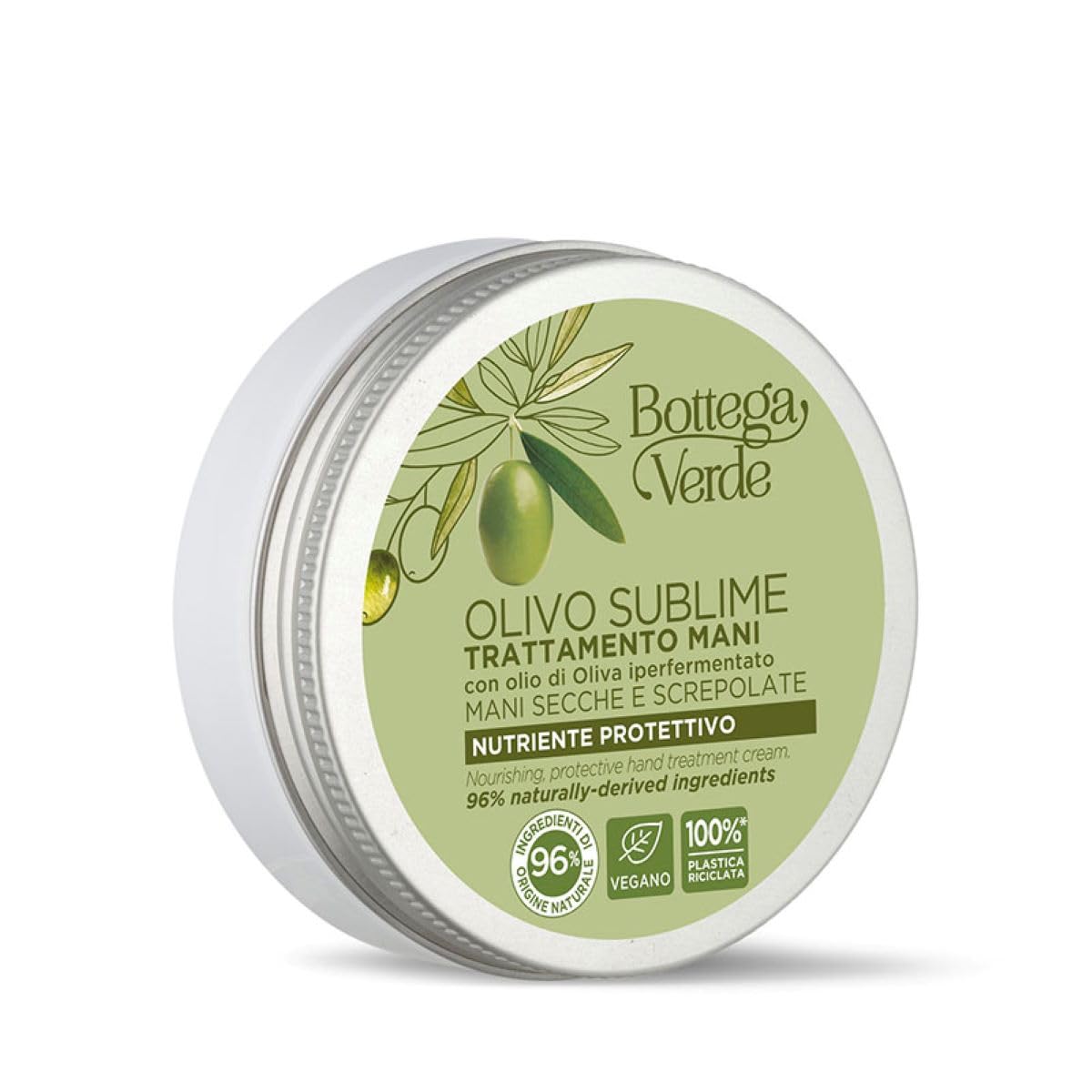 Bottega Verde - Cofanetto Regalo Olivo Sublime con Pochette, Bagnodoccia 200 ml e Trattamento Mani 50 ml, con Olio di Oliva Iperfermentato, Idea Regalo