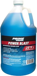 PrimeGuard 92506 Power Blast Windshield Washer Fluid -25°F 1 Gallon - Streak-Free Grime Buster for Cars & EVs