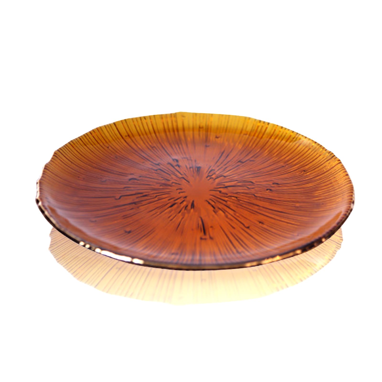 Plato de cristal para servir dulces con acabado brillante de alta calidad