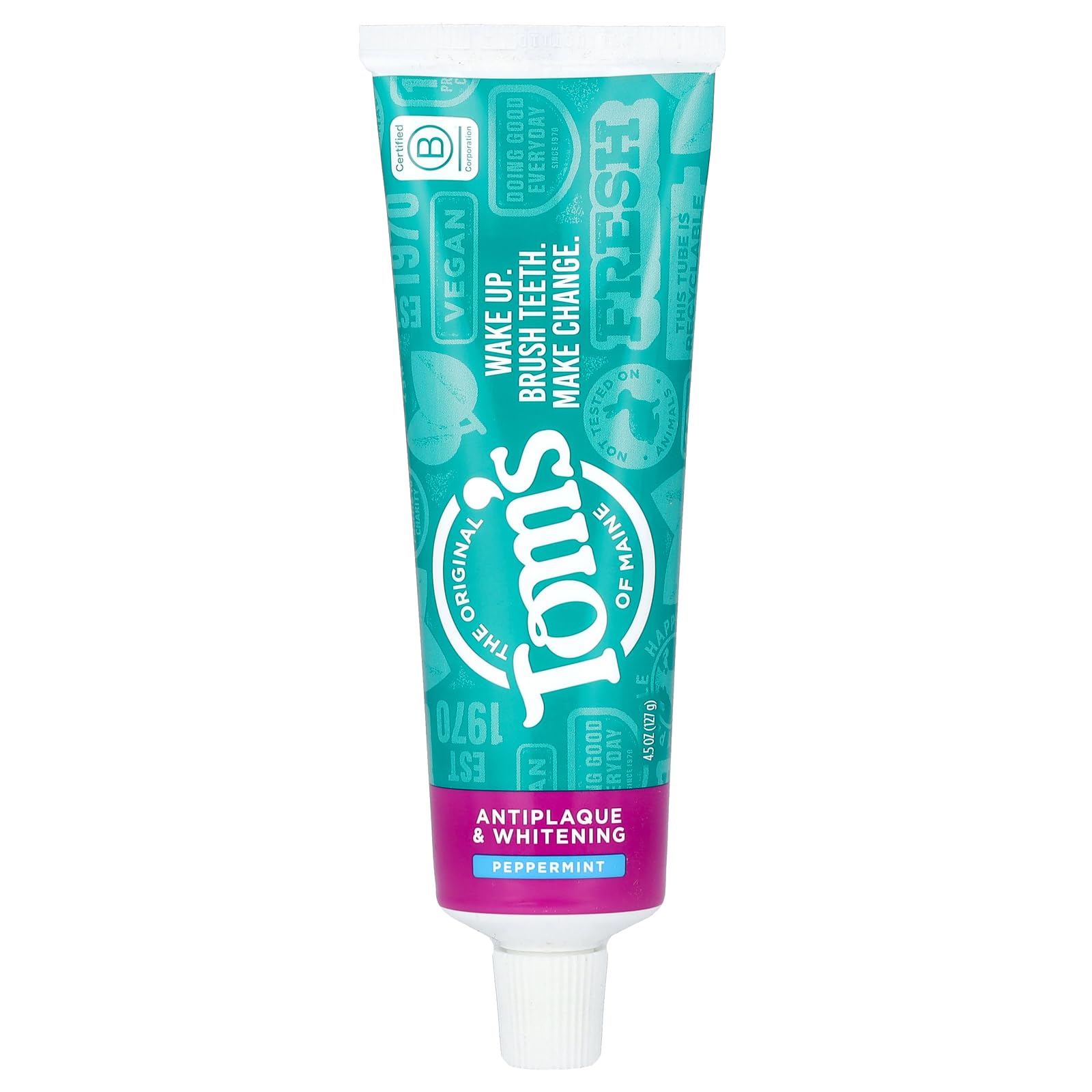 Toms of Maine Whitening Peppermint Toothpaste 4 5 OZ