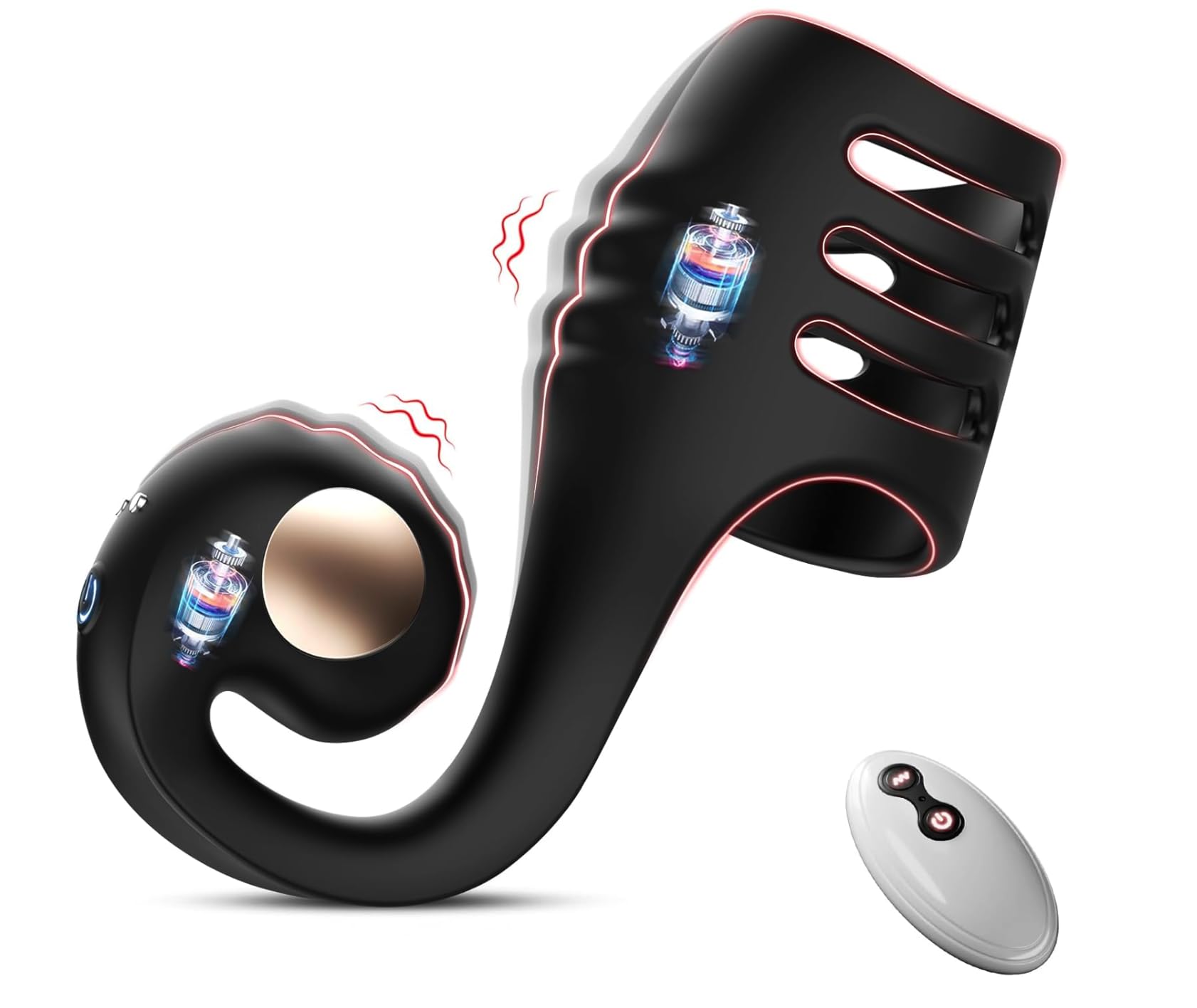 man armor sex toy Vibrating Cock Ring Sleeve with Snail-Shaped Vibrator Male Snail Armor Sex  Toy main image 1