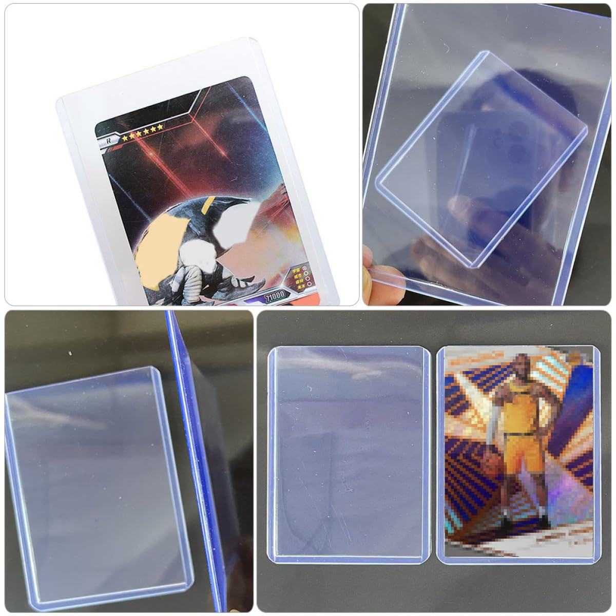 YARNOW Fundas Transparentes y Diseño Resistente de Pvc para Cartas Coleccionables 100 Alta Durabilidad para Proteger Tarjetas de Juego y Colecciones