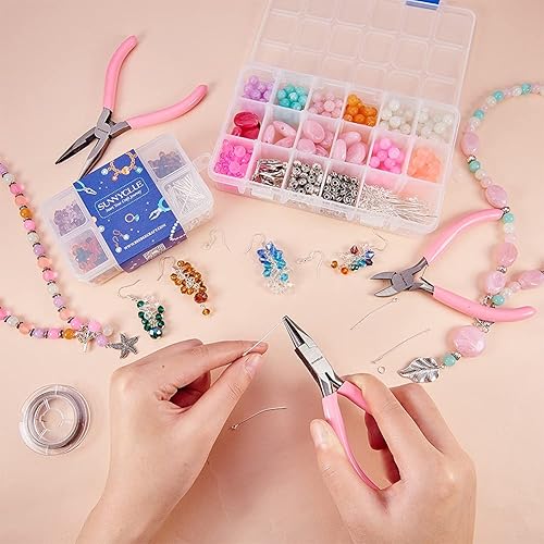 Miniatura 6 de SUNNYCLUE Alicates de punta de cadena de 5 pulgadas de largo con mandíbulas dentadas, mini alicates de precisión para proyectos de bricolaje de