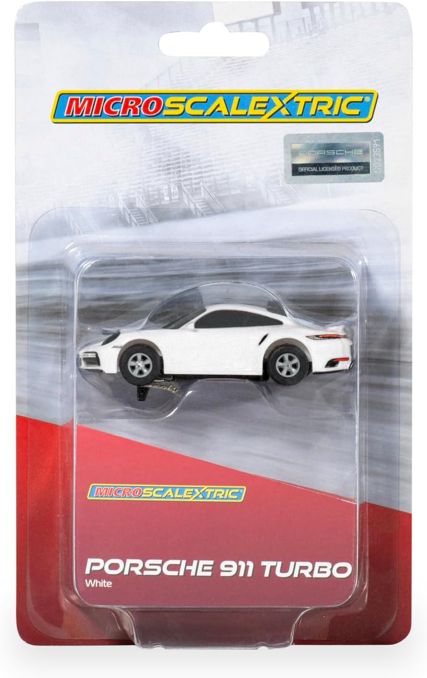 Micro Porsche 992 Turbo White 1:64 Slot Race Car G2214,Light Lilac