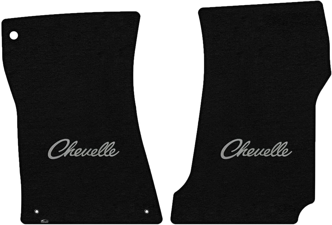 Lloyd Mats Custom-Fit Carpeted Floor Mats Premium Luxury Car Floor Liners for Chevy Chevelle 1968-1969 2pc Set Black 2 Door or Convertible