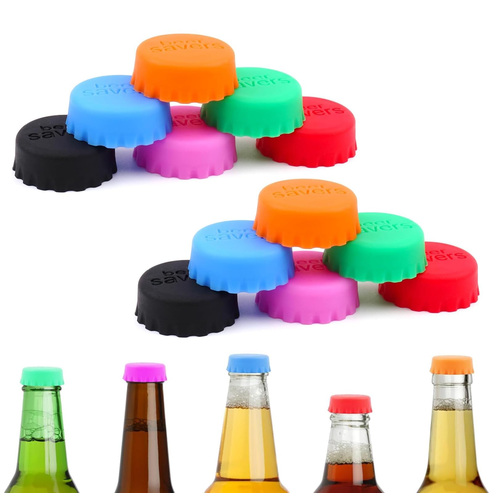 Set 22 Tappi Per Bottiglie In Silicone | Multicolore, Universali Per Vino Birra E Succo, Riutilizzabili