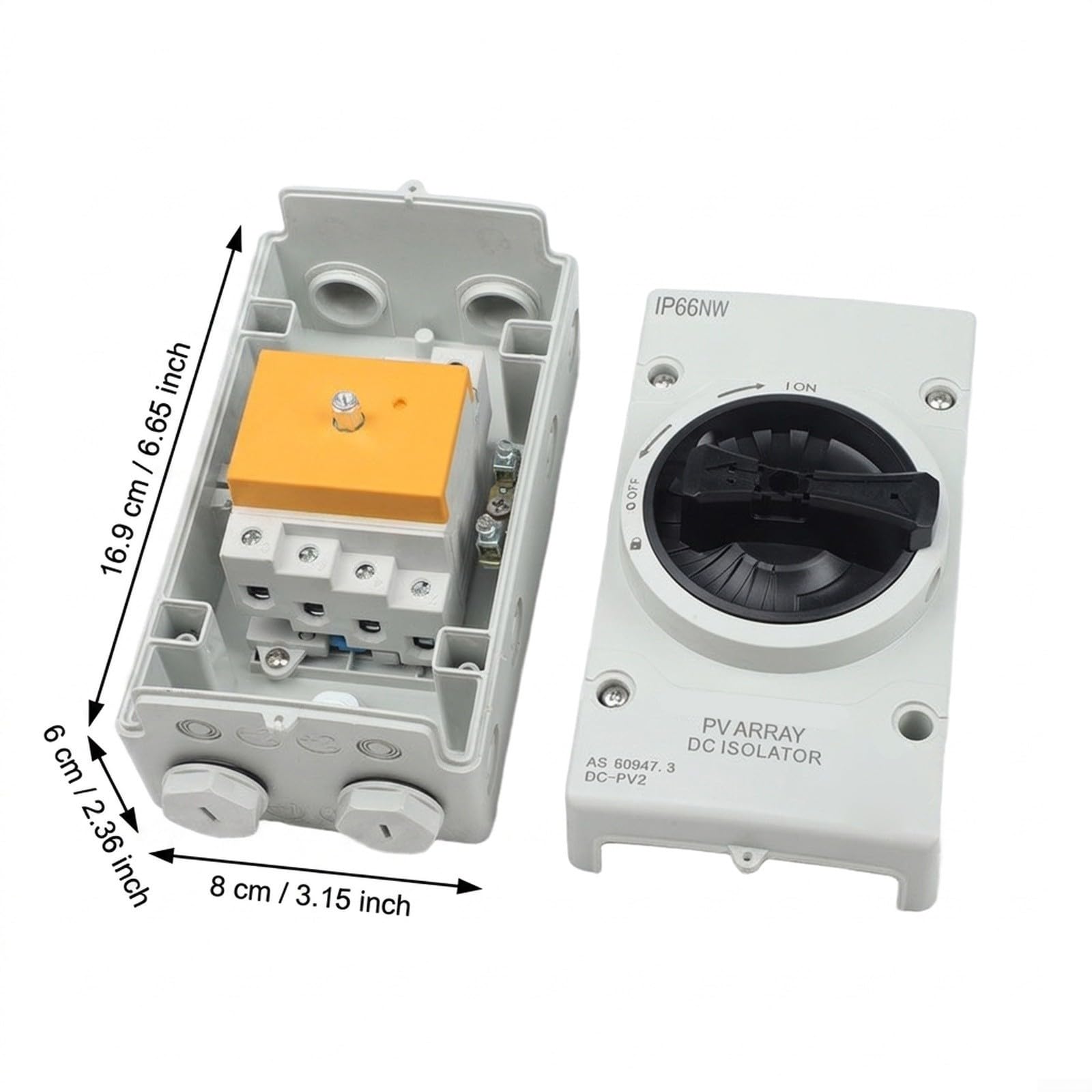 Interruptor Aislador DC 32A para Panel Solar IP66