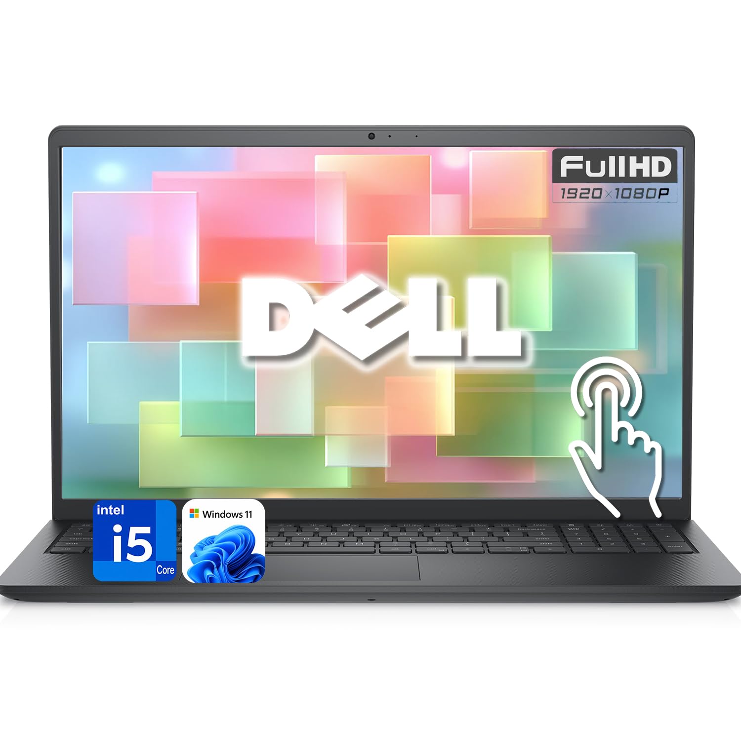 Dell 15.6" Touchscreen Business Laptop Computer, 13th Gen Intel Core i5 (Beat i7-1250U), 16GB DDR5 RAM, 256GB SSD, WI-FI 6, Long Battery Life, Windows 11 with Office 365 for The Web