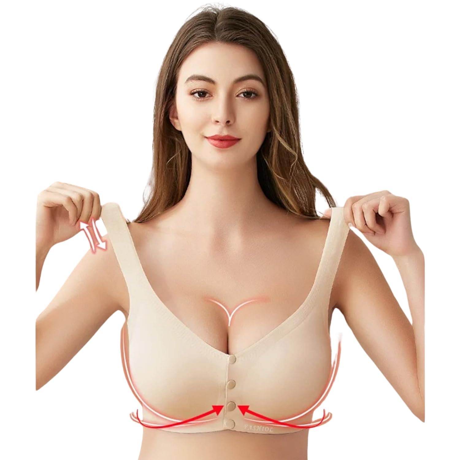 Fashiol Women's Nylon Fiber Lightly Padded Maternity Bra Super Soft Stretchable Front Button Feeding Nursing Bras for Pre and Post Pregnancy (36 Till 42)-image-23