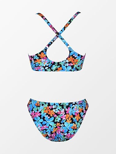 Miniatura 6 de CUPSHE - Conjunto de bikini de dos piezas para mujer, estampado floral y detalle de nudo de conejo