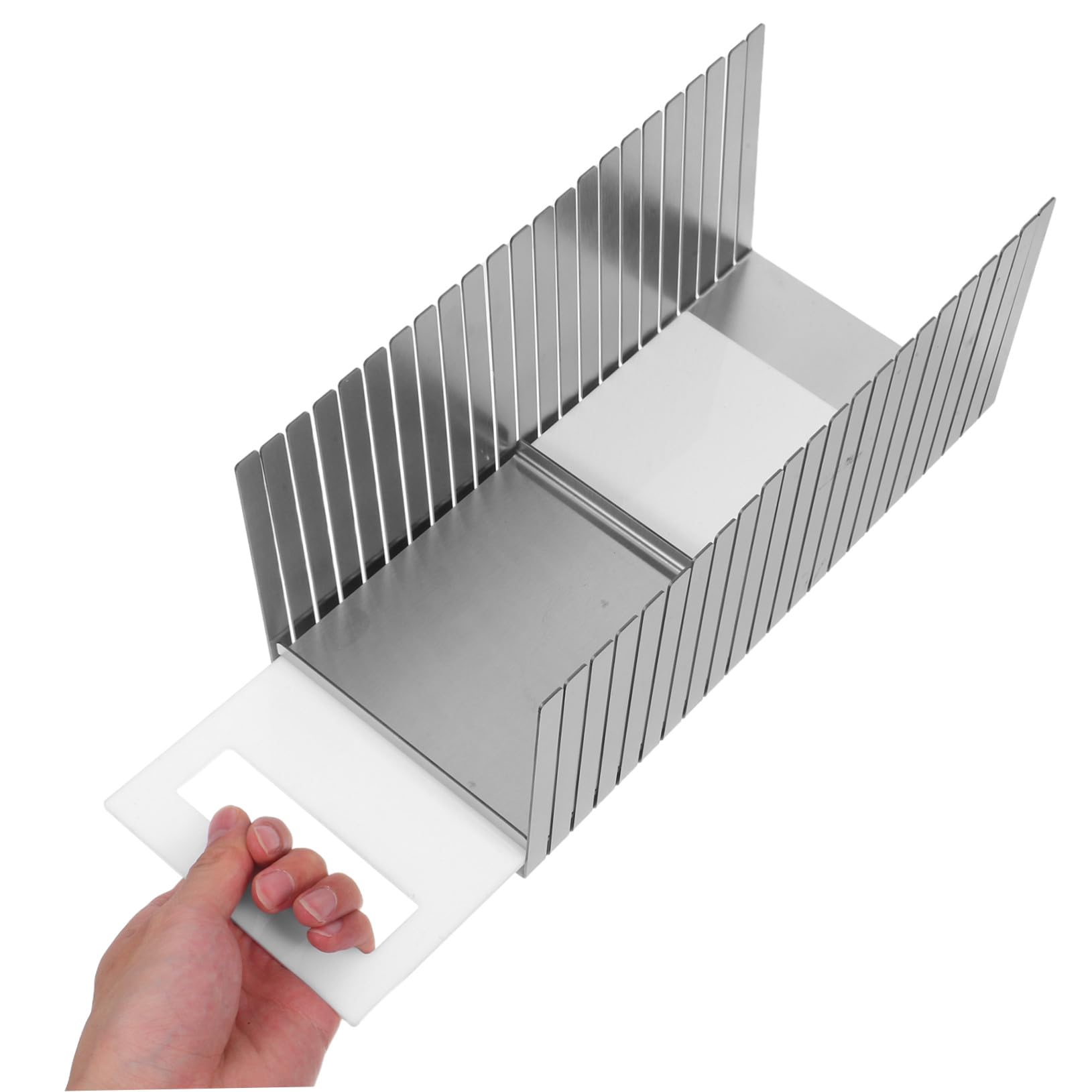 Zerodeko Rebanadora de Pan para Cortar Pasteles Ajustable de Acero Inoxidable con Diseño Compacto y Elegante y en Cocina y Repostería