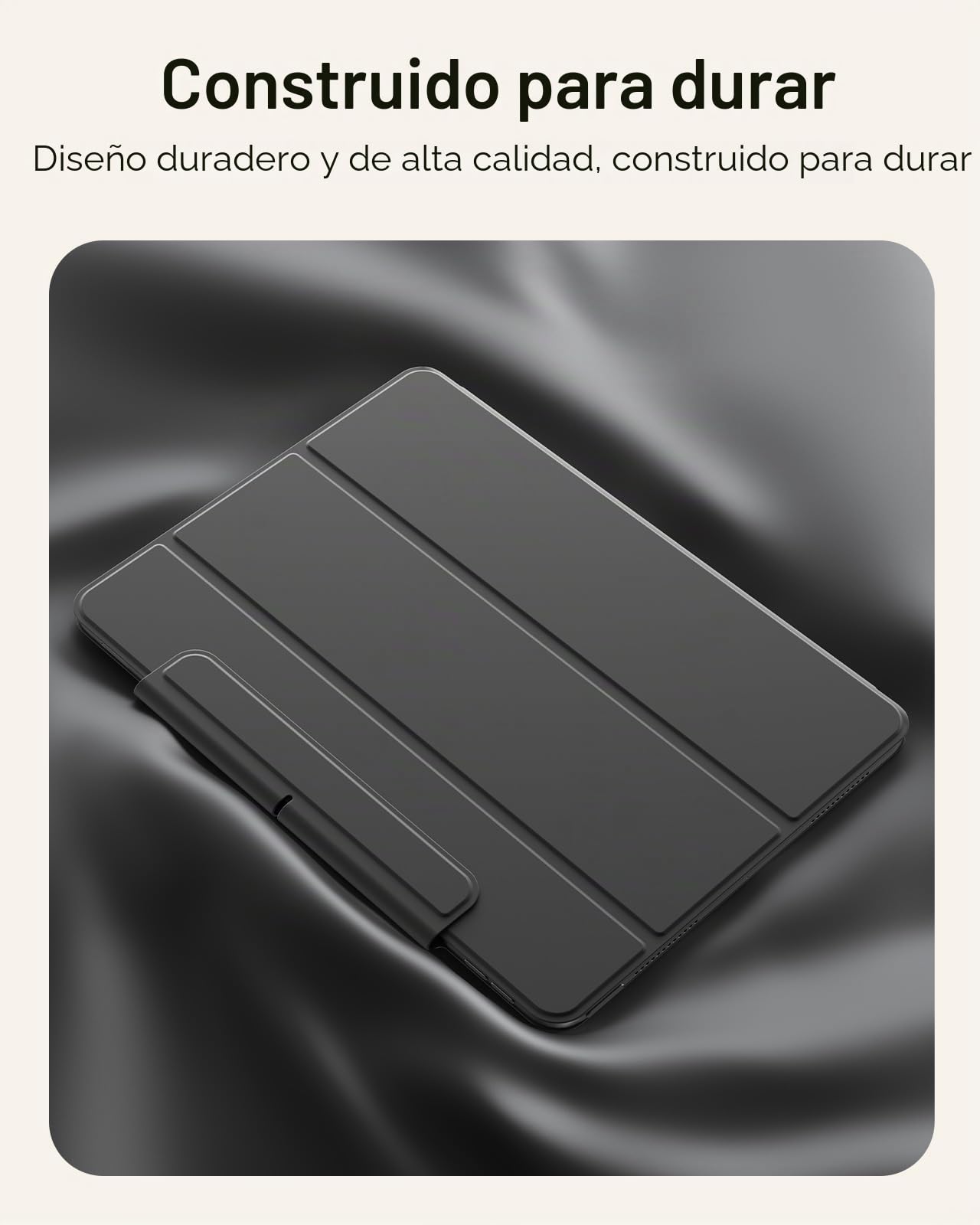 ESR Funda para iPad Air 11" M4/M3/M2 2026/2025/2024, iPad Air 8a/7a/6a/5a/4a Gen, Funda con Bloqueo Magnético, Funda Slim Tríptica, Compatible Pencil Pro/Pencil USB-C, Auto Encendido, Negro