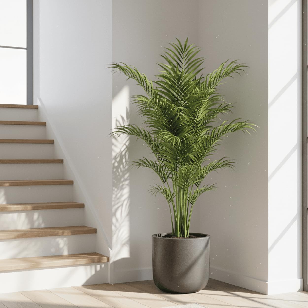 Blumentopf Orena - 56x54 - Silber metallic - Blumentopf für den Innen- und Außeneinsatz - Übertopf - Pflanztopf - Pflanzgefäß