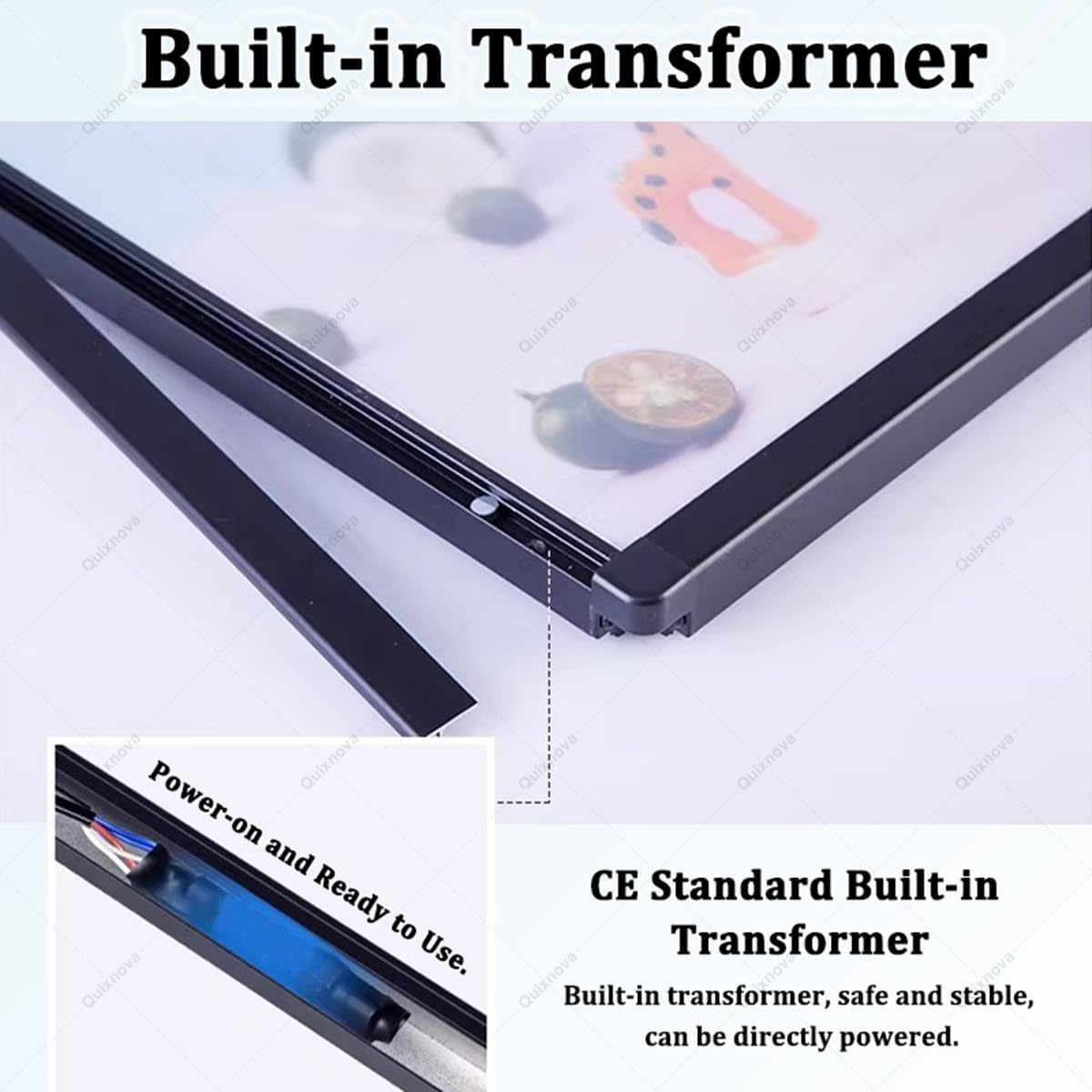 Tablero publicitario con Caja de luz LED para Tiendas, Tablero de menú retroiluminado Ultrafino para restaurantes y Tiendas, Pantalla LED Horizontal/Vertical HorizontalScreen-30×40cm