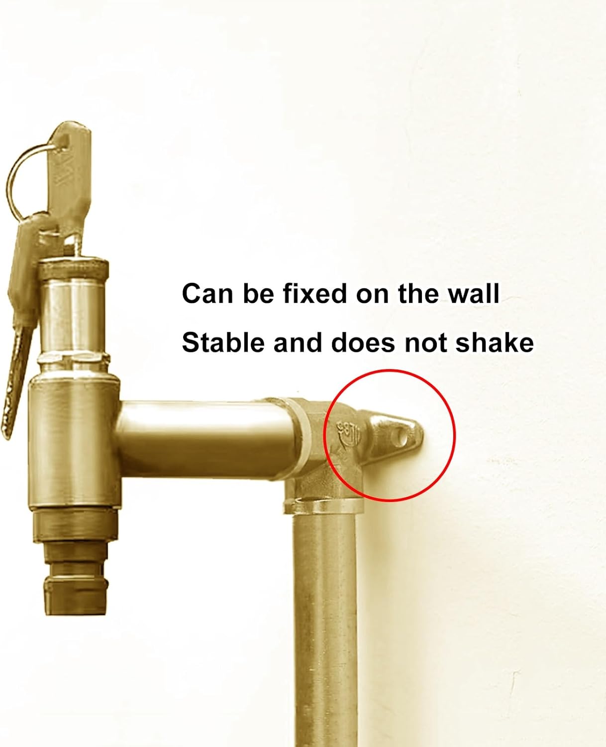 Outdoor Garden Faucet - Anti-Freeze Brass Water Column, 40cm/16in, Durable & Lockable, Ideal for Winter Use, Simple Design for Easy Installation, Black Finish