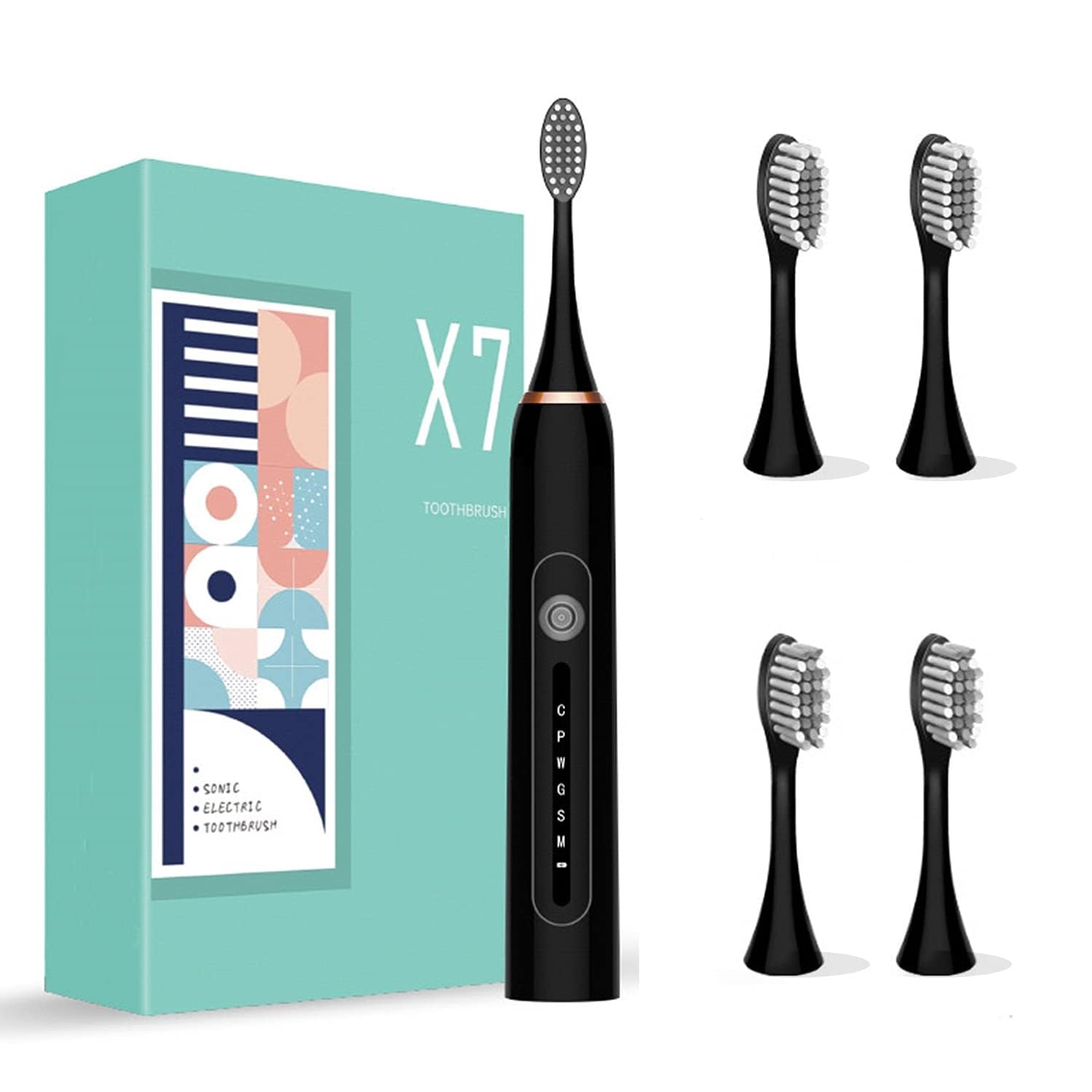 Deoxys Electric Toothbrush Low Noise Designed Ideal for Adults Kids, 6 Optional Modes IPX7 USB Fast Charging Electric Ultrasonic Toothbrush with 2 min Build in Timer & 4 Replacement Brush Heads (B0D5YL2HH6) Amazon Price History, Amazon Price Tracker