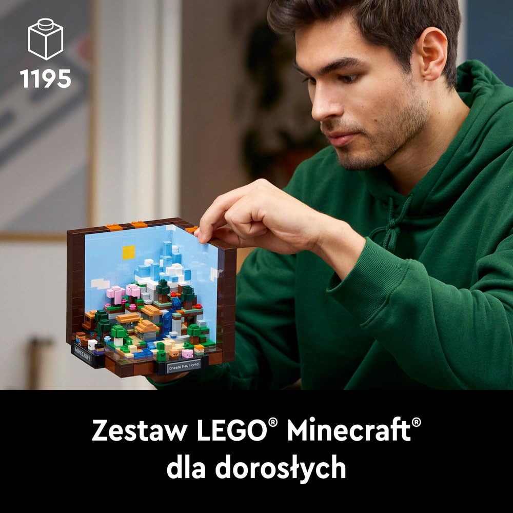 LEGO Minecraft Stół warsztatowy, Zestaw dla Dorosłych Fanów z Okazji 15-lecia Powstania Gry, Zawiera 8 Postaci, w tym: Steve, Alex i Moby, Pomysł na Prezent dla Gracza, dla Mężczyzny i Kobiety, 21265