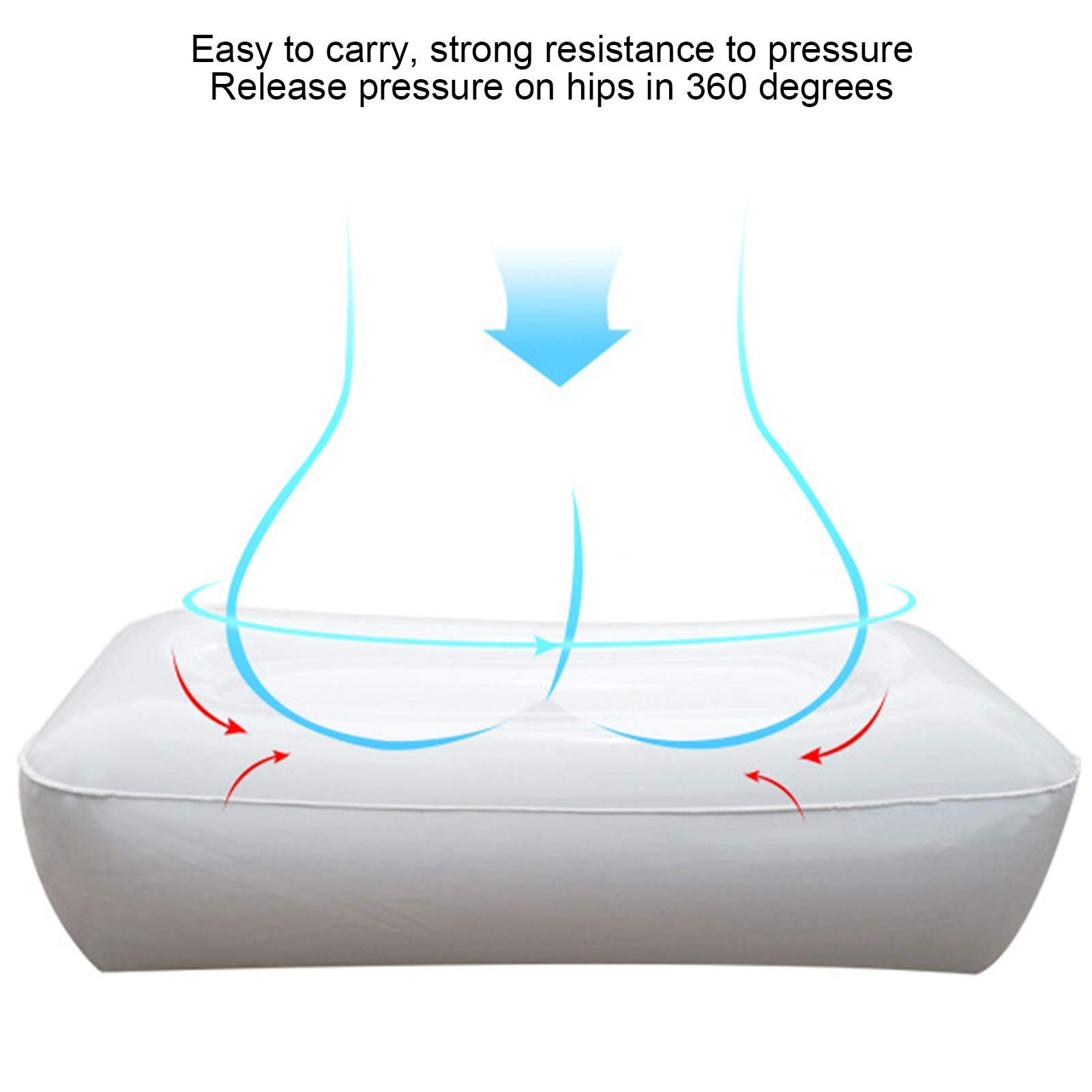 Alomejor Coussin de siège Gonflable à air pour Kayak, canoë, Bateau de pêche, PVC Souple, Coussin de siège étanche à l'humidité pour Le Camping en Plein air