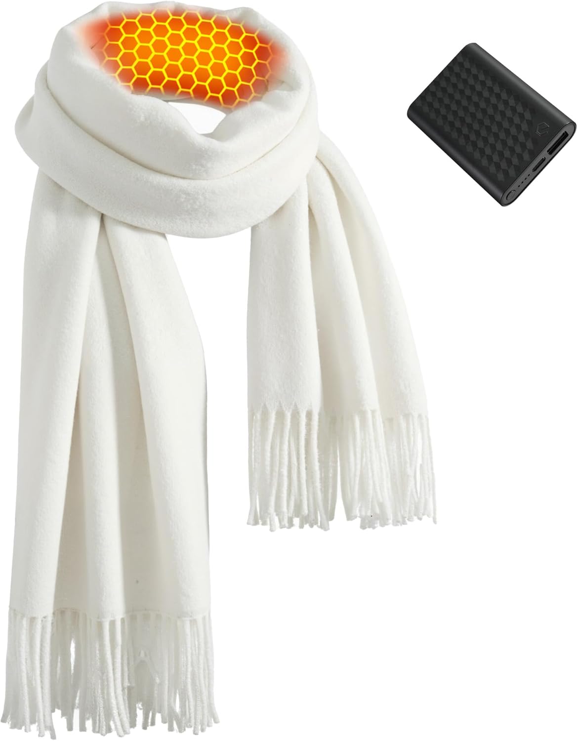 Wulcea Graphene Heated Scarf For Women 5V2A 6000mAh Fast Charge Large Capacity Battery