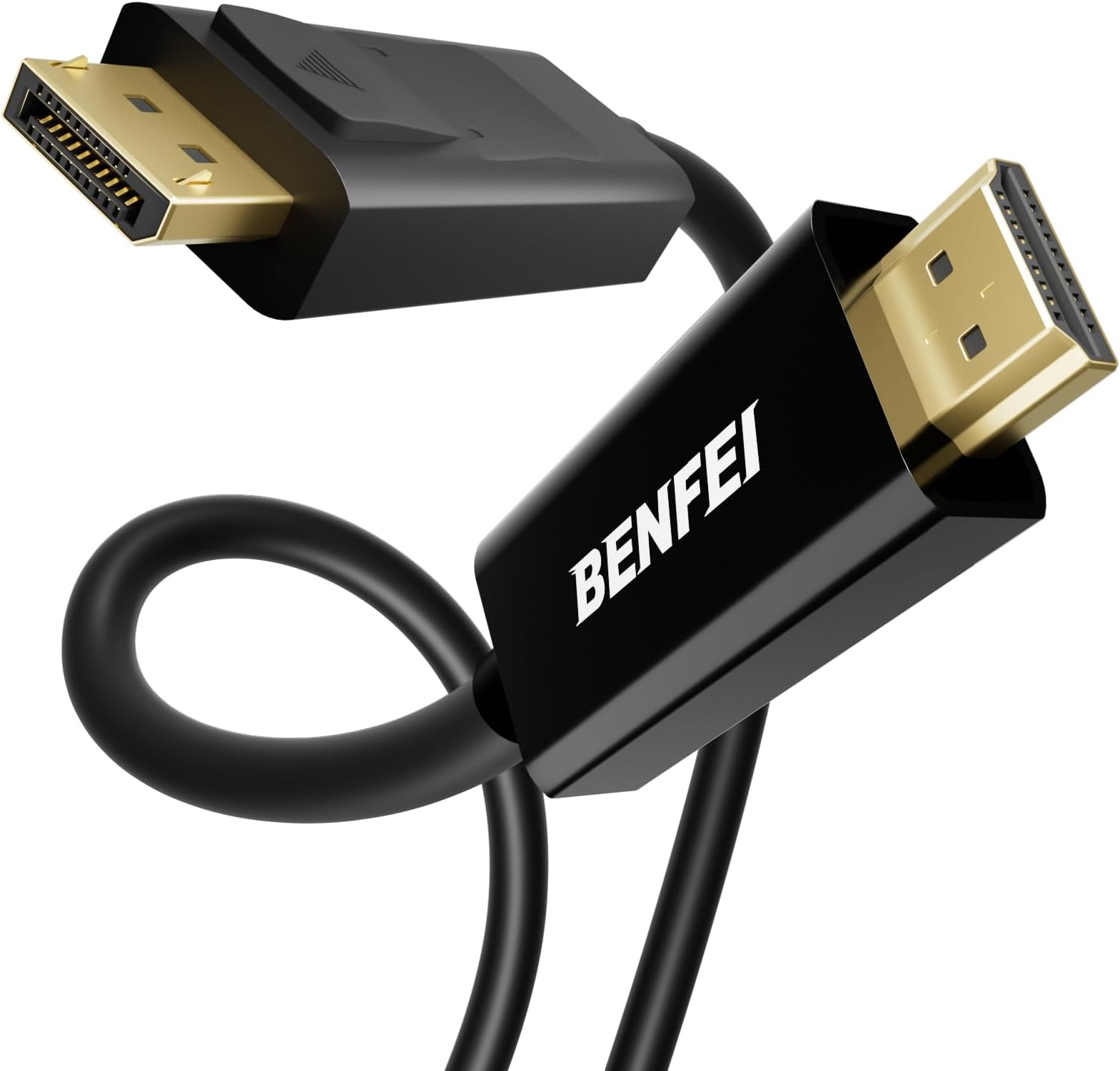 BENFEI DisplayPort to HDMI 1.8 Meter Cable, 5 Pack DisplayPort to HDMI Male to Male Adapter Gold-Plated Cord Compatible with Lenovo, HP, ASUS, Dell and Other Brand